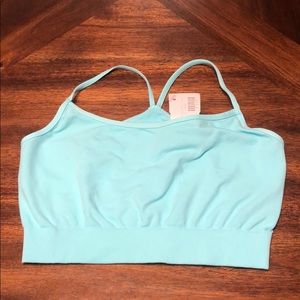 NWT Elongated Aqua Racerback Bandeau